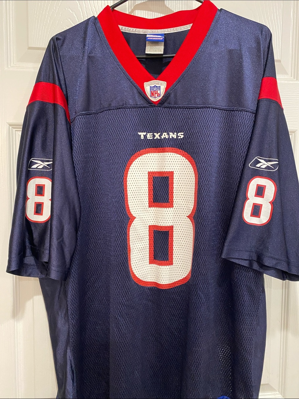 Reebok NFL Houston Texans Navy Red & White #8 Football Jersey XL